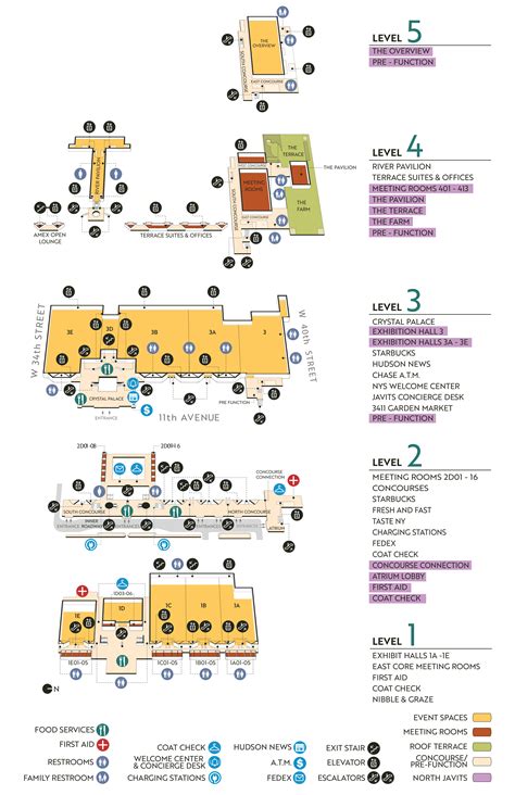 javitz center map for floor 1
